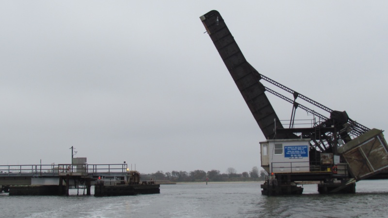 Bridge stays up unless train is coming
