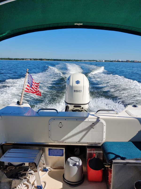 C-Dory 2007  Motor 2019 Suzuki.  Would not have anything else.  Honda did not perform as well.