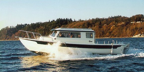 C-Dory advertisement showing "Plan-B" Hey!!! get that fender stowed away sailor