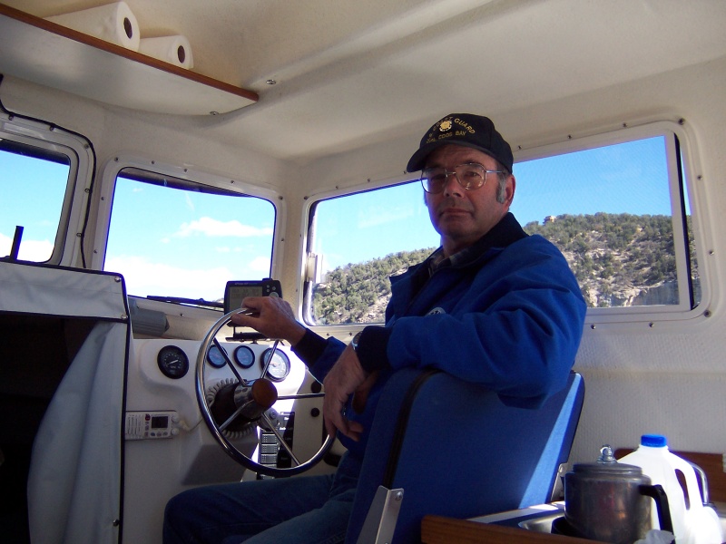 C-Swell underway with Bill at the helm.