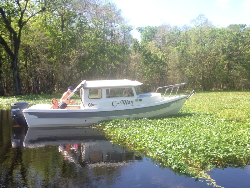 C-Way taking a lunch break, owners Roy and Dixie.