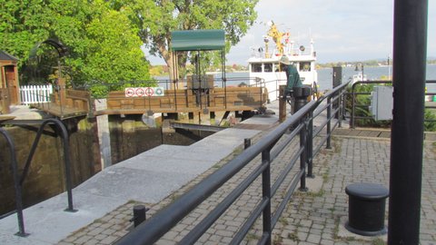 Canadian Coast Guard Locking through