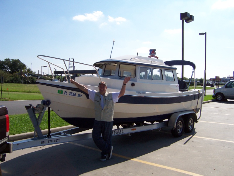 CaptMac saying goodbye to Blue Manatee after trailering it to Lafayette from Amelia Island, Florida.