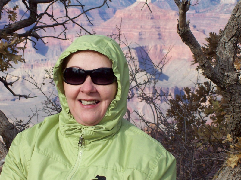 Carolyn at Grand Canyon Feb 2013  some cold