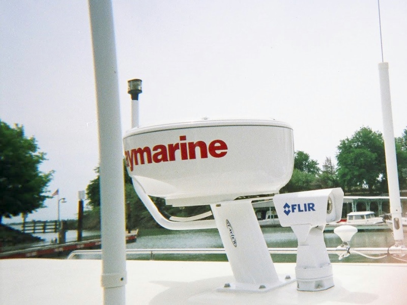 Close up of FLIR on Blue Eagle.  Would that be handy for spotting lobster floats on dark nights! I want one!