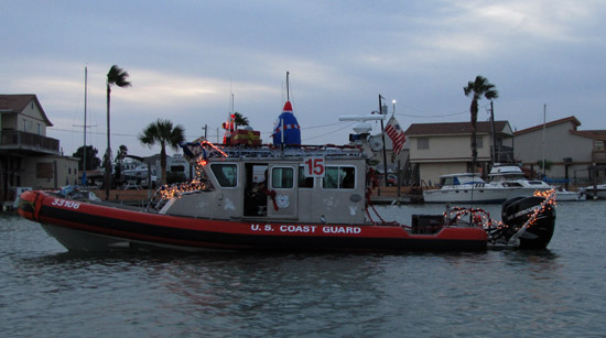 Coast Guard boat, before the parade started