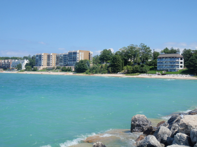 coastline north of jetty Charlevoix