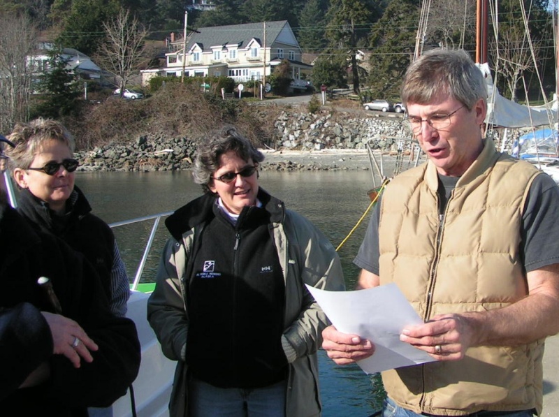 David denaming the 
Anna Leigh.