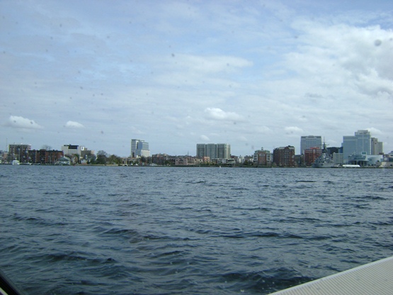 Downtown Norfolk across the Elizabeth River from the Marina