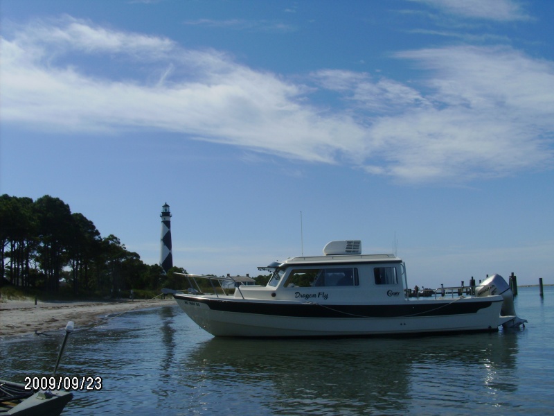 Dragonfly enjoying the Cape Lookout lighthouse.