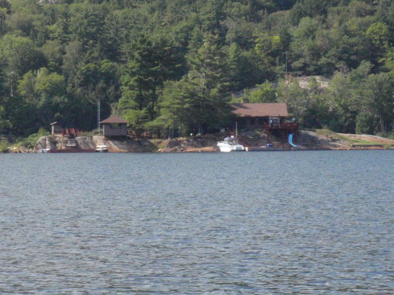 Evinrudes cabin at the entrance to The Pool of Baie Finn