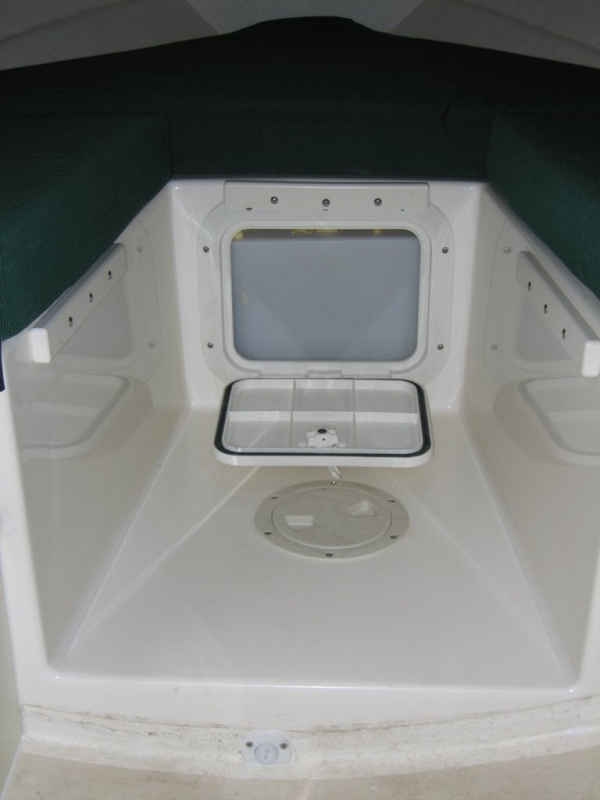 Factory installed access hatch for visual indication of water level.