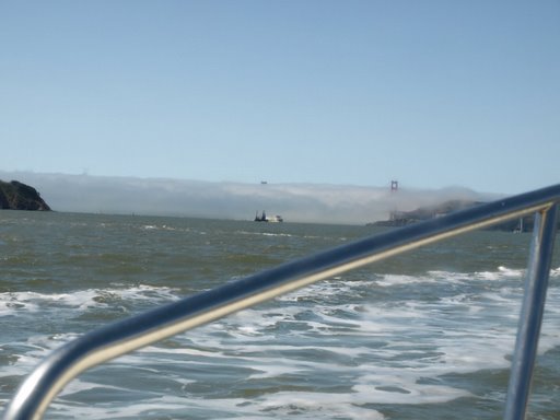 First glimpse of the Golden Gate Bridge