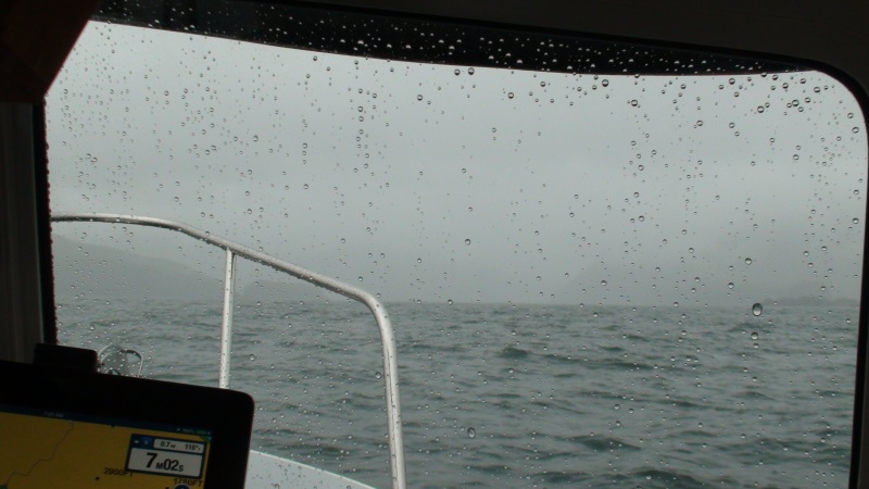 fog & rain out of Peihle Passage on way to Sitka