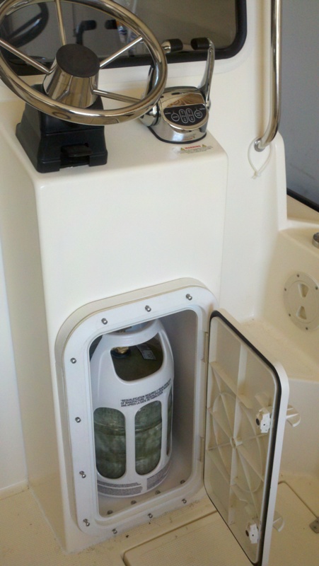 Front propane locker