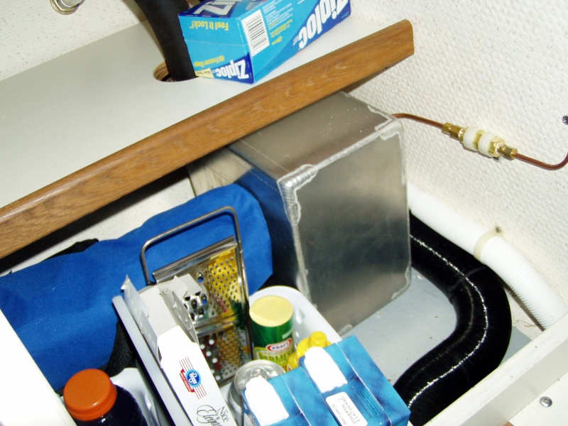fuel tank under galley