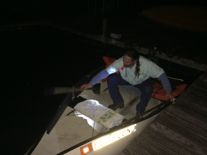 Getting ready to take Betty to her marathon at 0445h, rowed across with no motor to stay quiet for the sleeping Dory\'s.