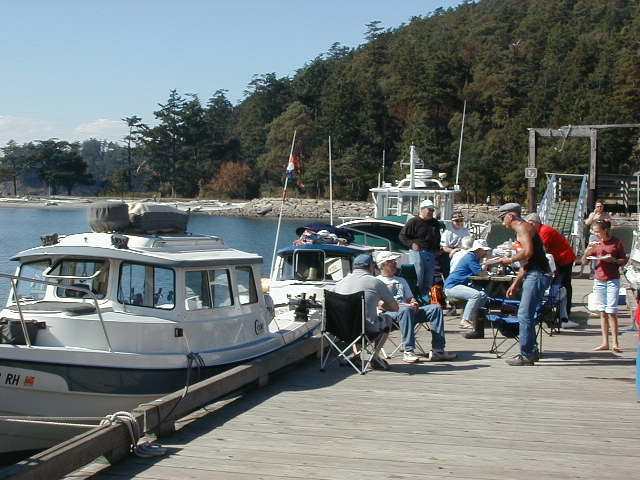 great BS session on the dock