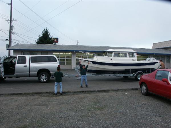 Happiness is taking delivery of your new C-Dory at the Factory