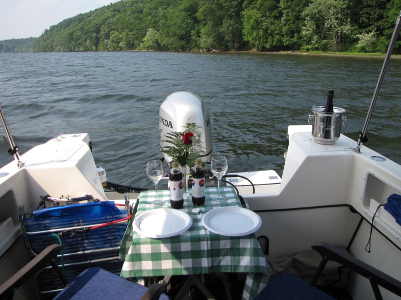 Having our Anniversary Dinner on the C-Dory