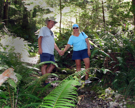 Hiking on VonDonop... uphill, through the streambed