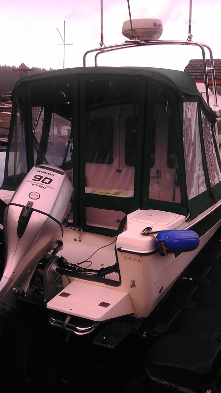 Honda-90, Swim step, Stainless Boarding ladder, Trim tabs, High Top, Bimini, High Radar arch and Radar, LED Anchor and Navigation lights.