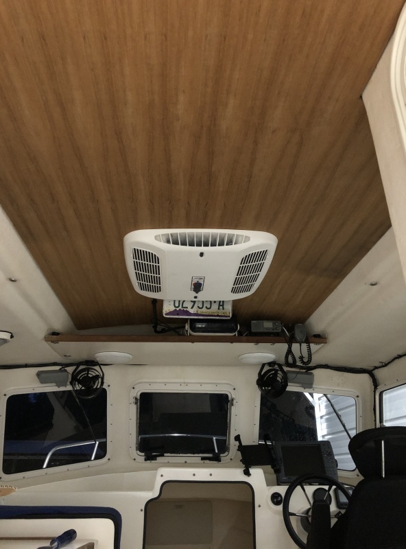 I had Wefings install the A/C.. the roof on the 04 cd25 is not cored and only 1/4? thick. So we used 2 1/4? sheets of exterior plywood and 1) 1/4? sheet of teak plywood. Now the roof is 1? thick very much able to support the A/C