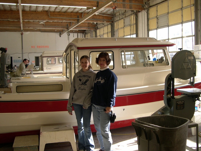 Jessica and Carol with new 22' "Sea Shift"