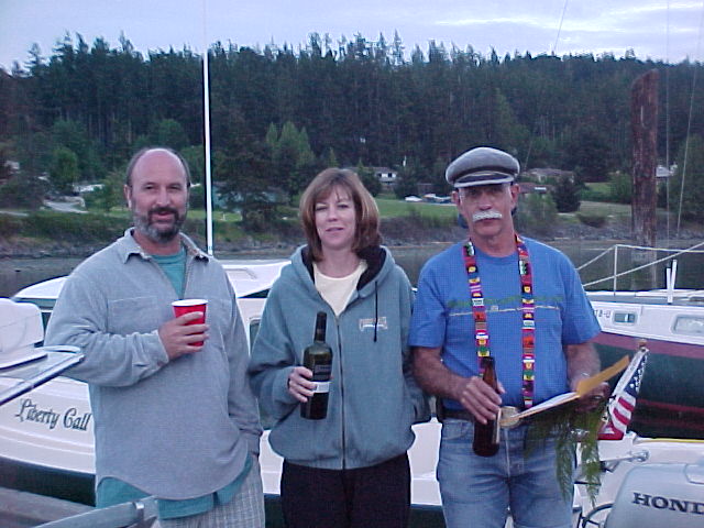 (jimandlaurie)  Bill and Dana Geiss, Rev. Dave Christening Da New Da Nag