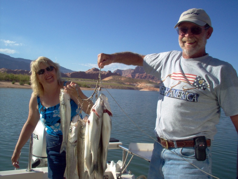 Joan (Wild Blue) and Brent (Discovery) have just caught supper.
