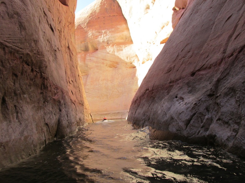 Jody in front of me in Secret Canyon, Lake Powell