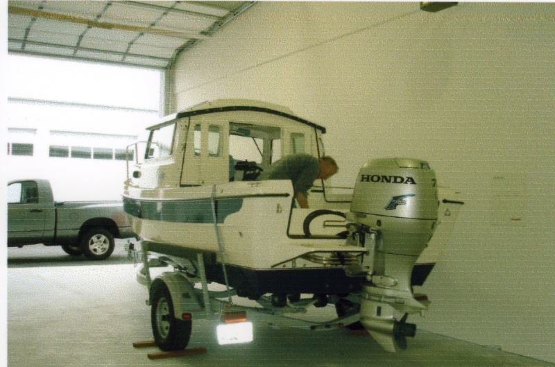 July 2006:  Inside the storage unit. Sure beats that steep driveway!