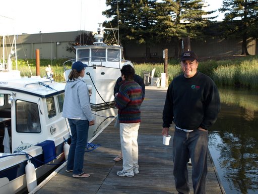 Kathy and Jim say goodbye to John and Robin