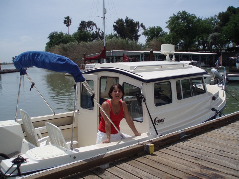 Kerry on their boat (Salty C's) -- another clean machine...