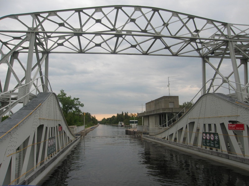 Kirkfield Hydraulic lift lock, now we are going down for the first time since we started on the Hudson.