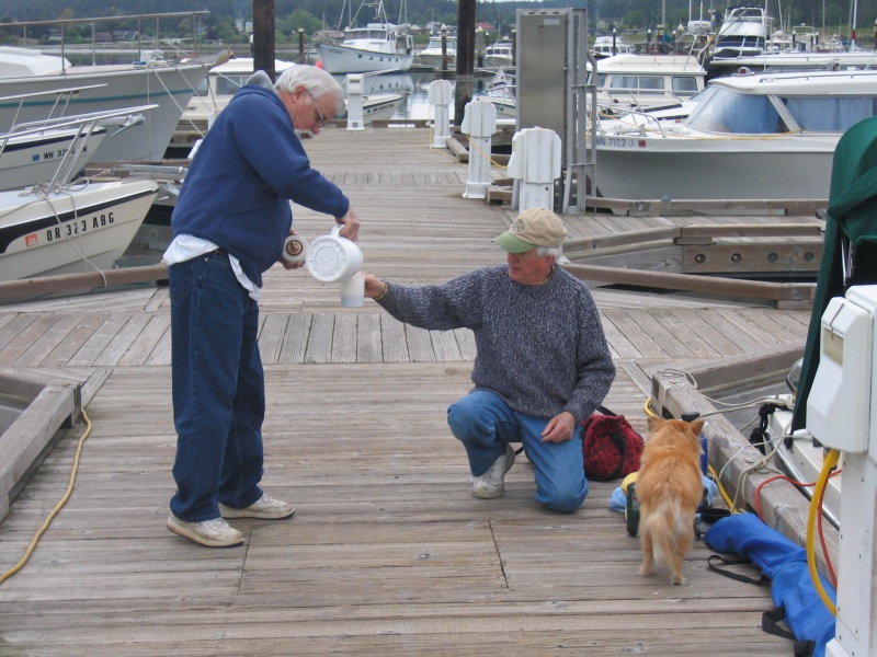 (Knotty-C) Terry (Rock C) Sharing the morning coffee with Bill (Brave Heart)