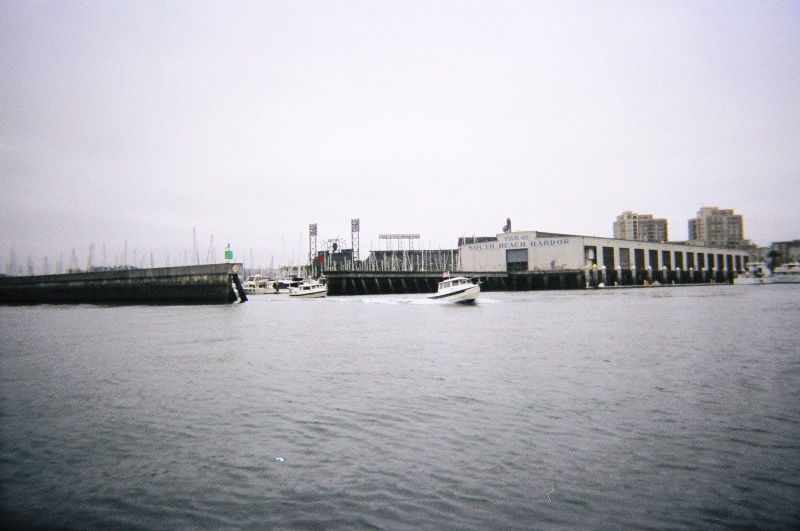 Leaving South San Francisco Harbor on the last day. AT & T Ballpark (Giants) is right behind the harbor.