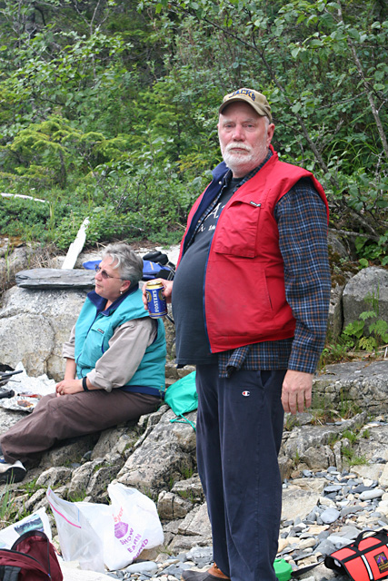 Life is good! Denny and his wife Signe relaxing on the beach.