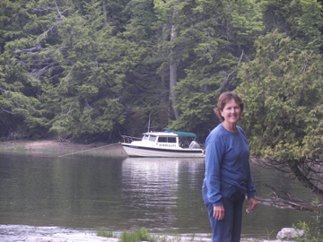 Linda with "Simplicity" in background