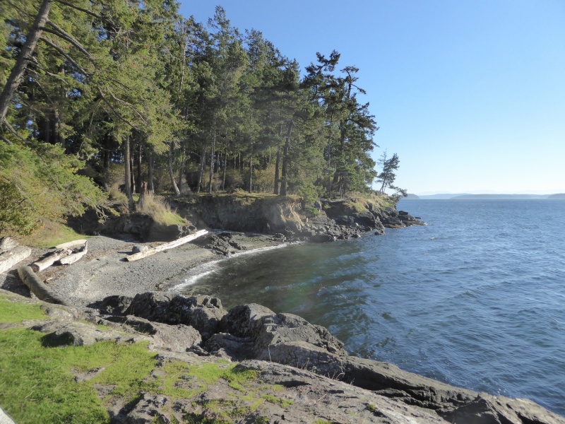 Looking south out of East Sound towards Lopez and Upright Channel