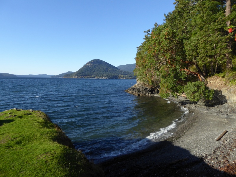 Looking up East Sound towards Olga and Rosario. The waves have died down considerably, but too late in the day to make my way up to East Sound. That's OK I've always wanted to check out this park!