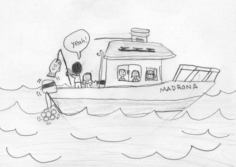Madrona hand drawn by Hannah