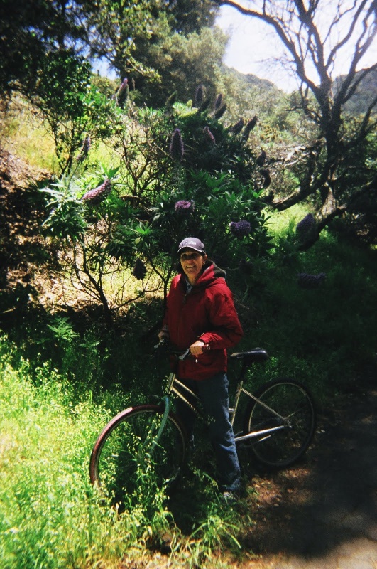 Marcia of Marcia Jane bicycles around Angel Island.