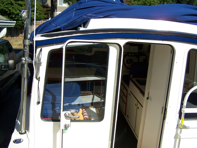 Mounted at rear of cabin for easy access and operation with out interferring with activities in cockpit