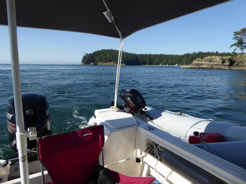 Moving the boat over to Fox Cove for Sunday night - Sunday afternoon was pretty rowdy in Shallow Bay!