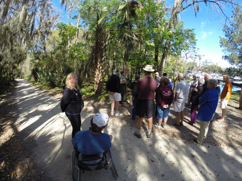 Nature talk beside the hiking trail.