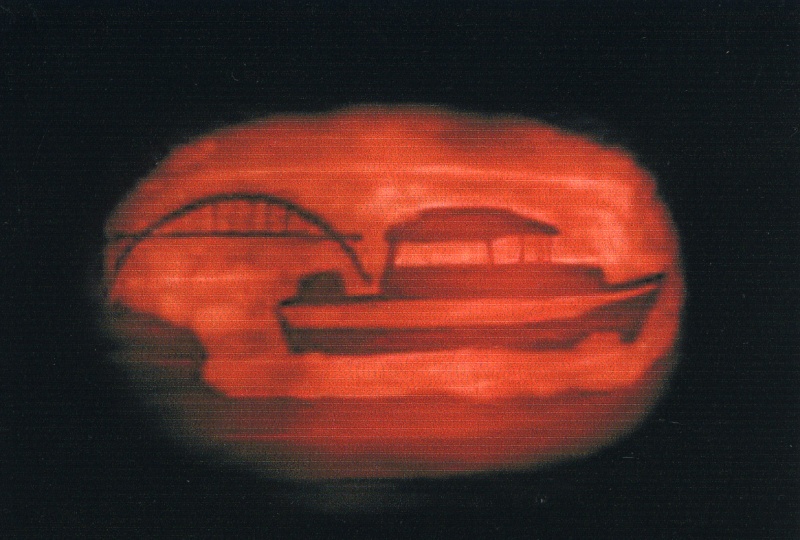 Oct 2006: Pumpkin carving of R-MATEY by Jeremiah (SENSEI).