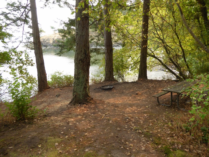 One of the campsites on the north side of island