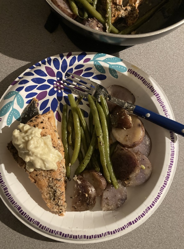 One Pan Salmon Dinner - After