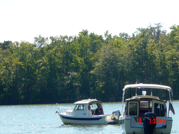 Our first cruise on C-Fle, the C-Dory gathering in October 08, Appalachicola Florida. About 7 boats cruised the river and had a great BBQ dinner!
